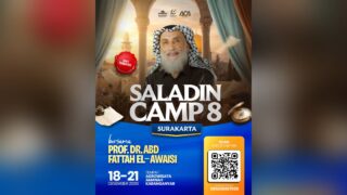 Poster Saladin Camp Batch 8 Surakarta bersama Prof. Dr. Abd Fattah El-Awaisi, 18–21 Desember 2026